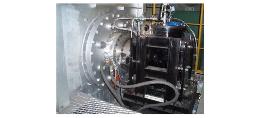 Fig.7 Photograph of an Engine Installed on Incinerator Wall(1)